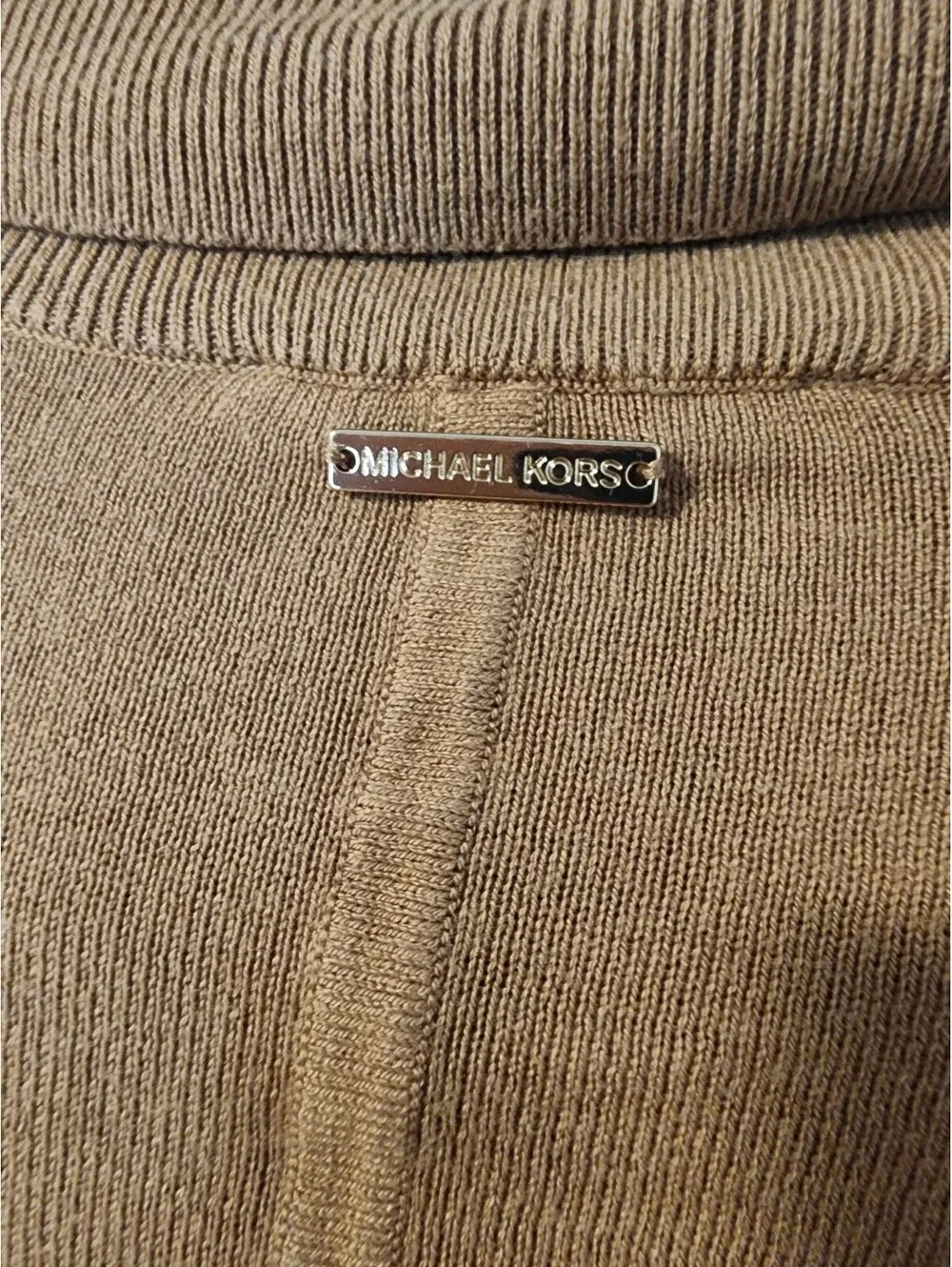 Michael Kors Camel Turtleneck Poncho Sweater S/M